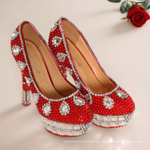 Zapatos de diamantes de tacón alto de la boda de moda (HCY02-1532)